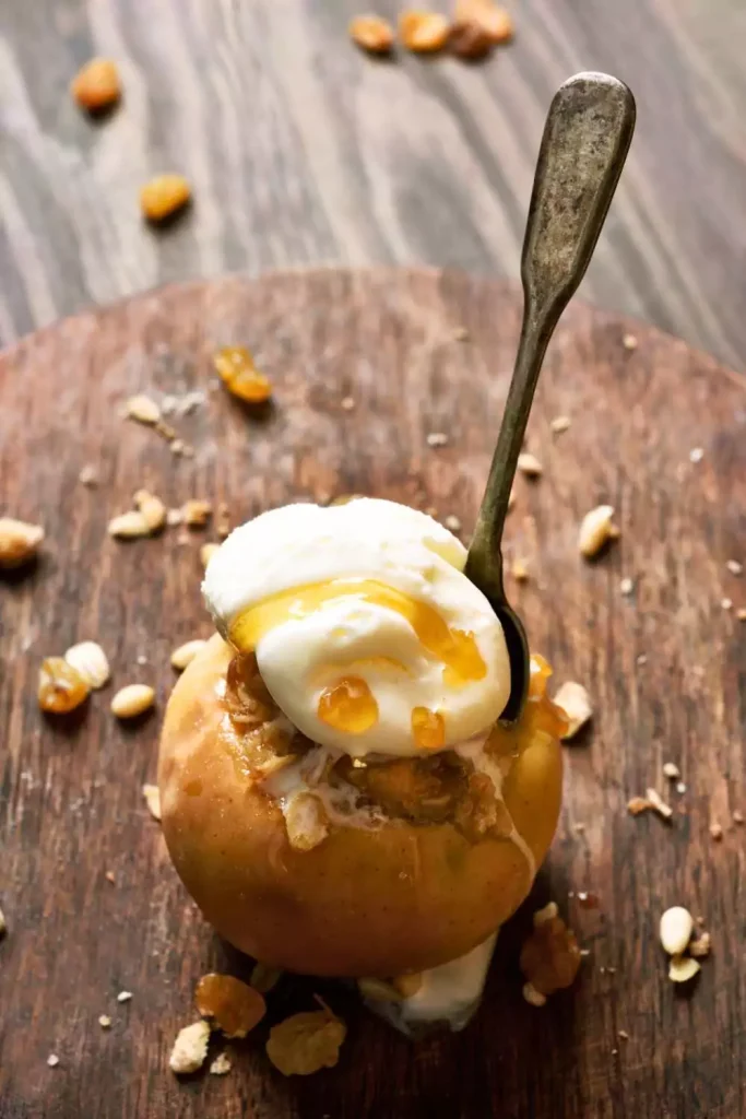 Stuffed Baked Apples with Granola & Yogurt