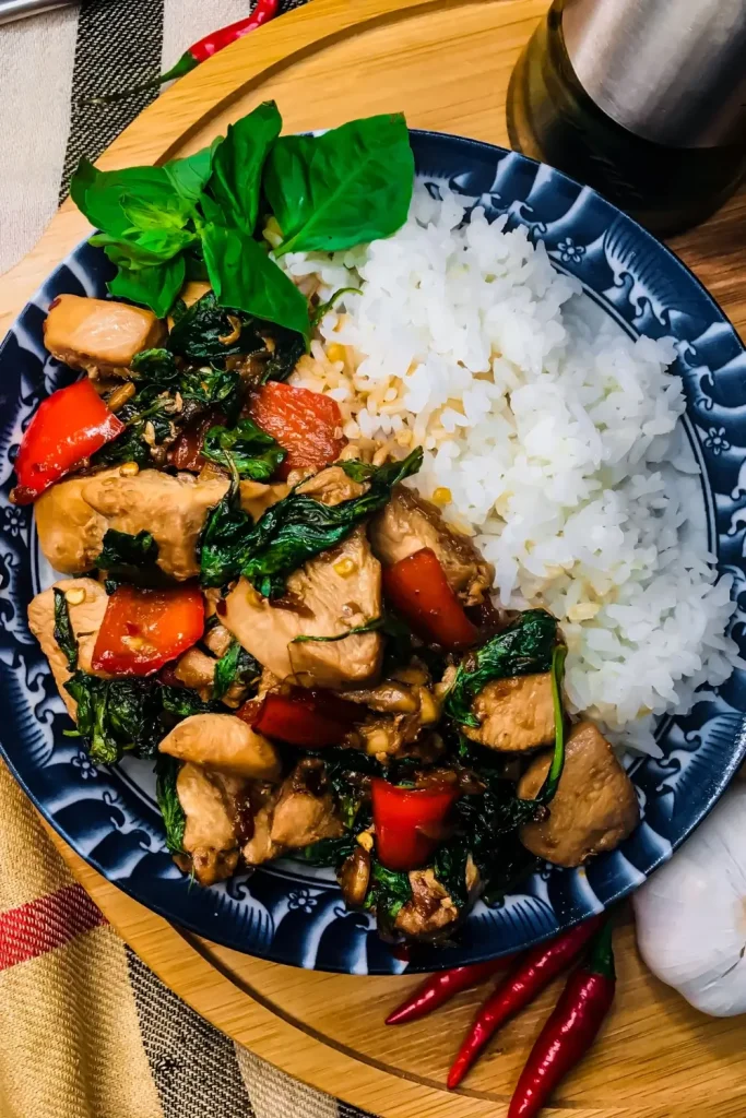 Thai Basil Chicken with Jasmine Rice