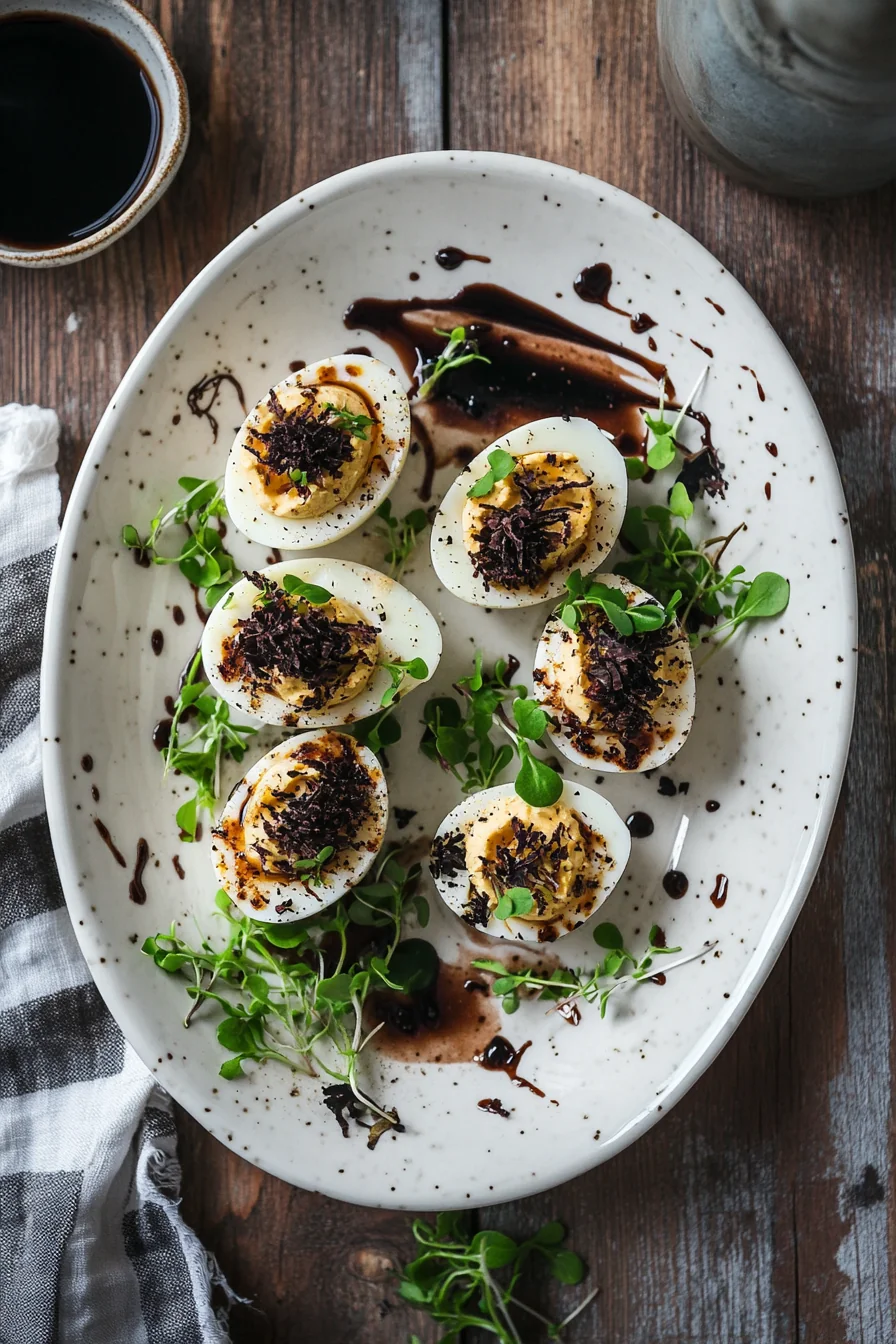 Truffle Oil Deviled Eggs