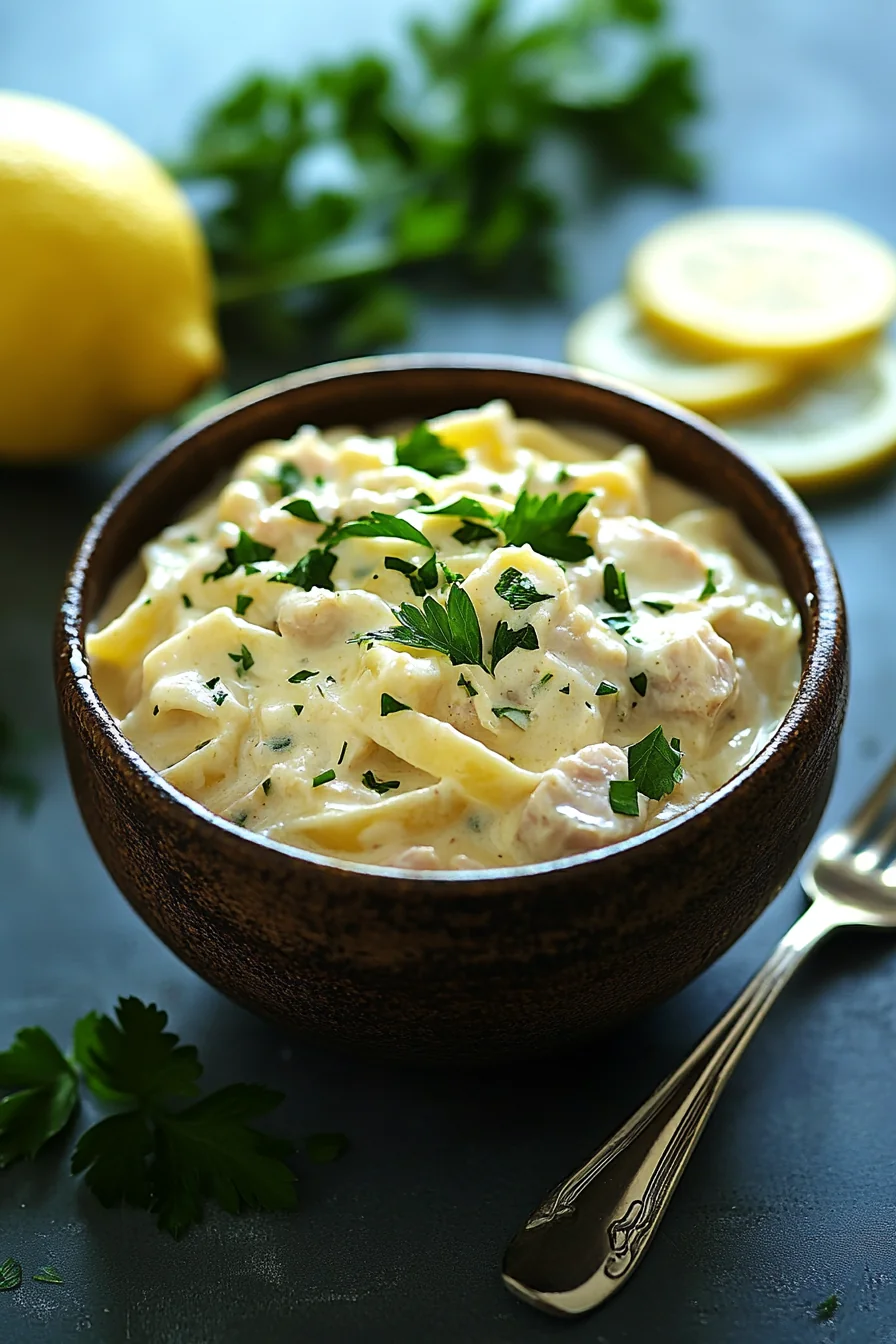 Tuna Alfredo Fettuccine