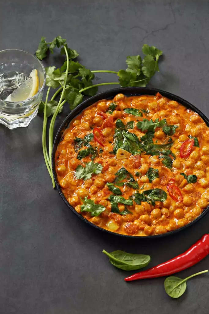 Tuna, Chickpea, and Spinach Curry