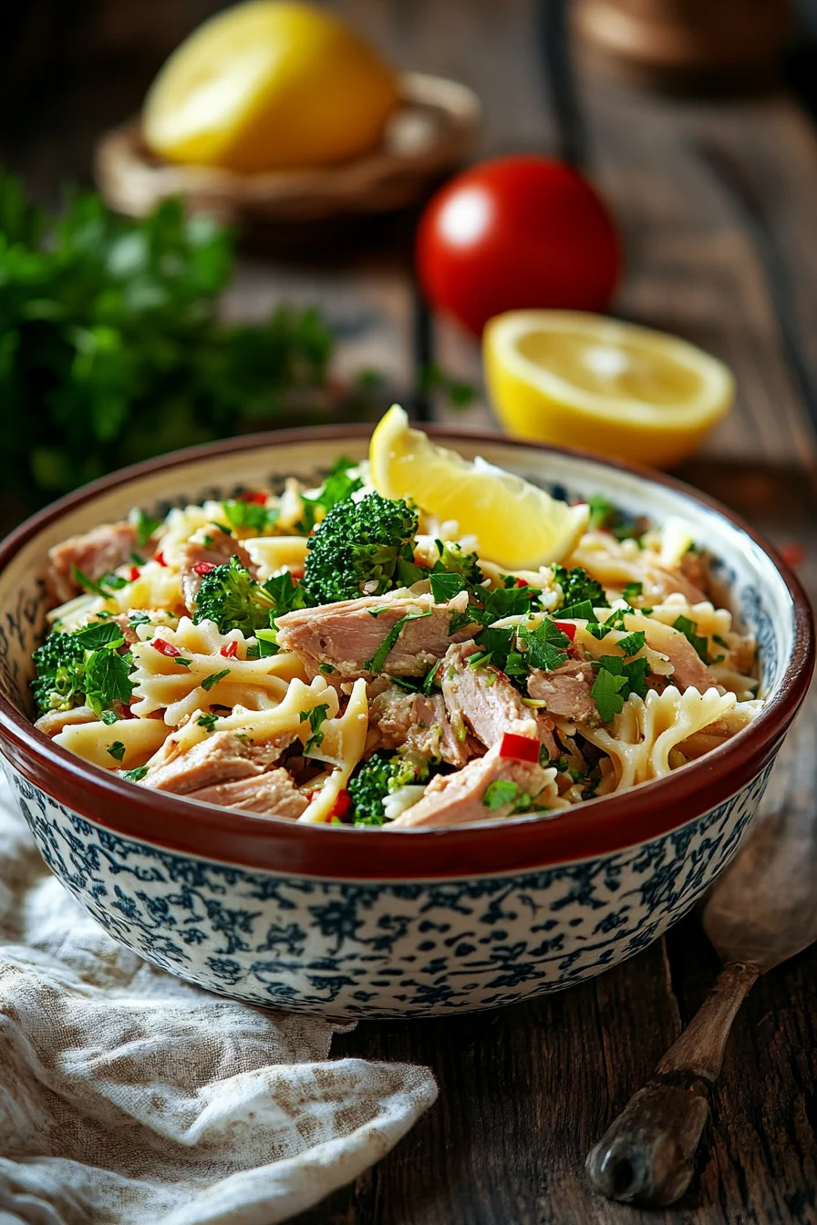 Tuna and Broccoli Farfalle