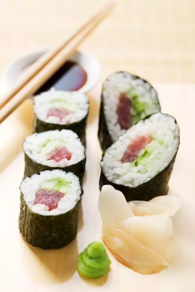 Tuna and Cucumber Sushi Rolls