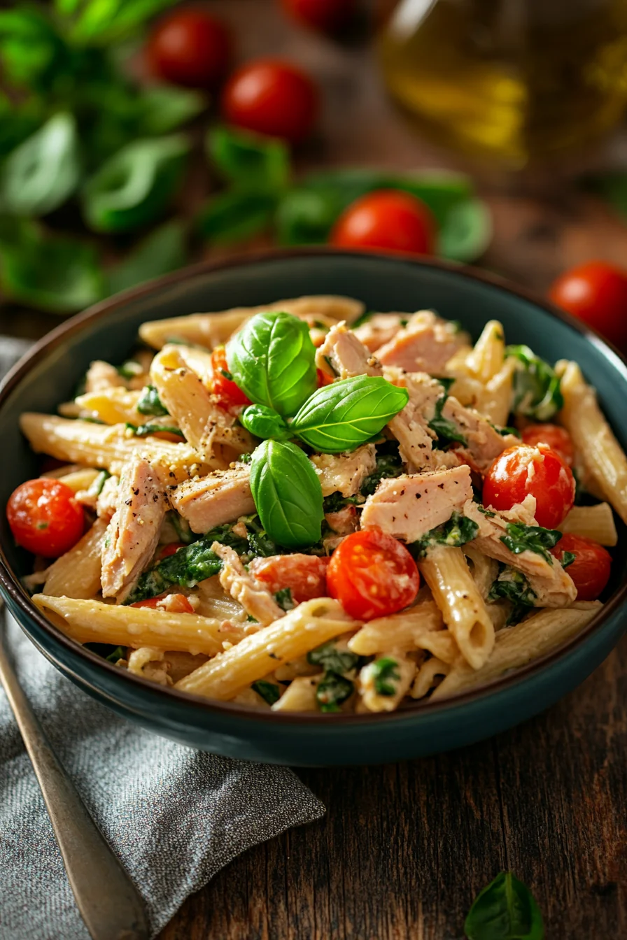 Tuna and Spinach Penne