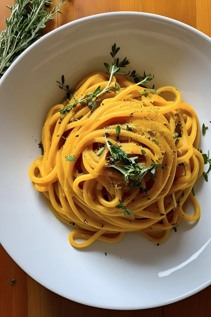 Vegan Pumpkin Pasta with Sage (Gluten-Free)