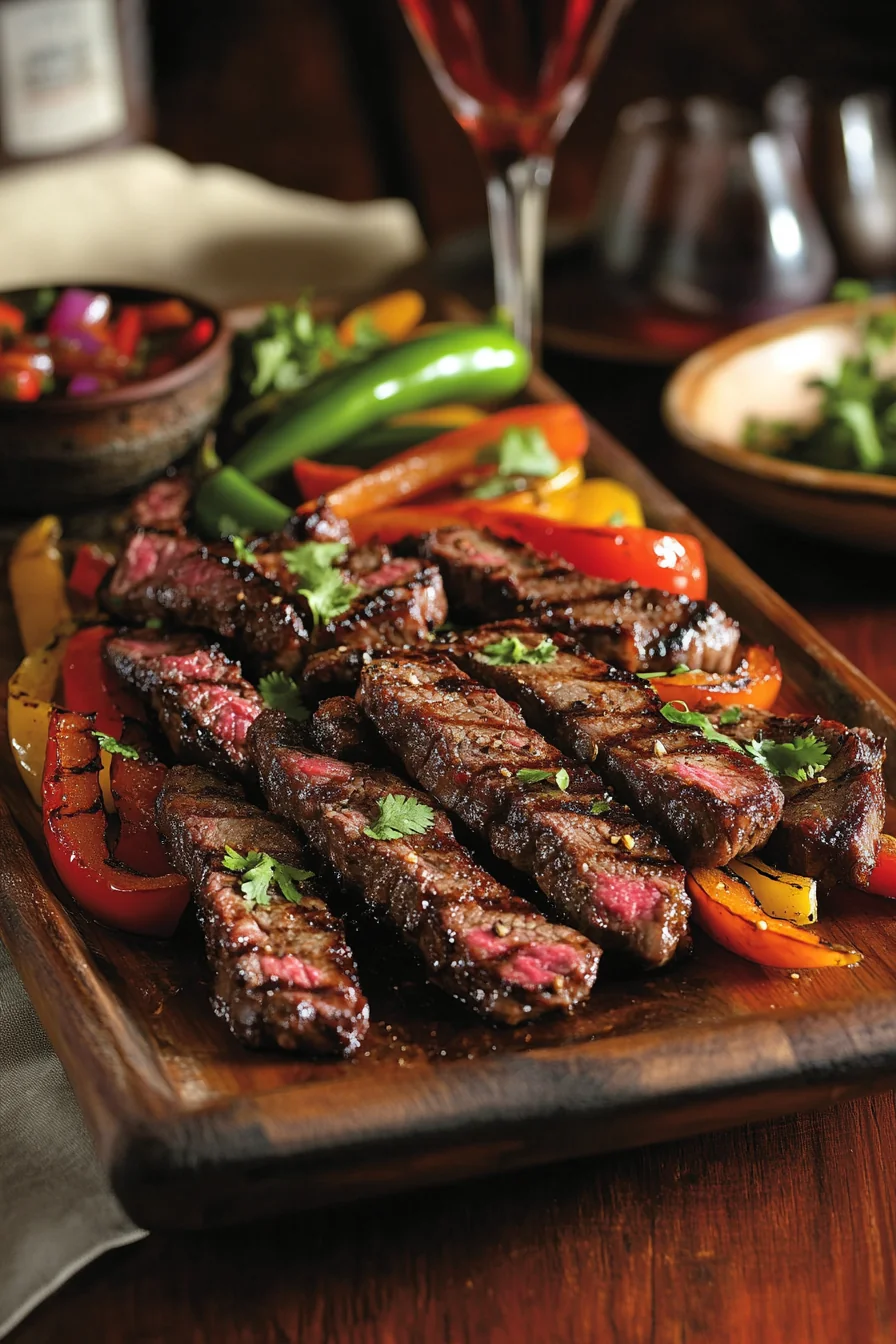 Wagyu Beef Fajitas With Peppers and Onions