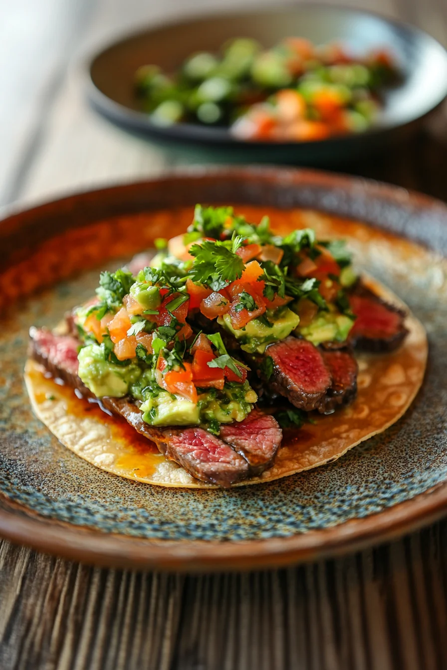 Wagyu Beef Tacos With Avocado Salsa