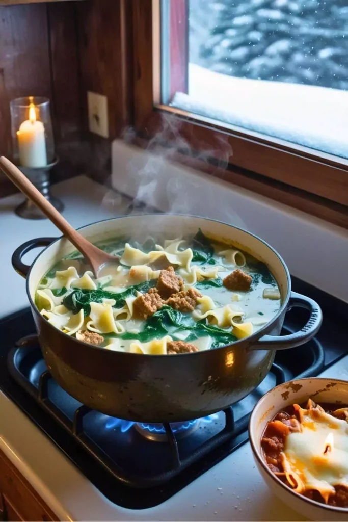 White Lasagna Soup