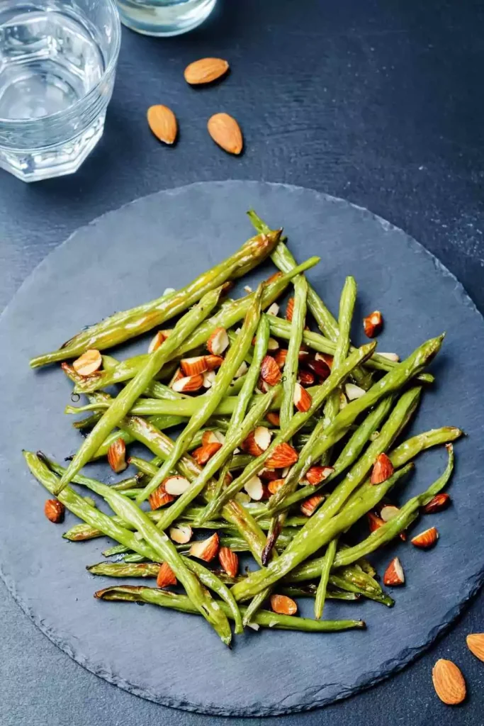 Green Beans with Toasted Garlic and Almonds