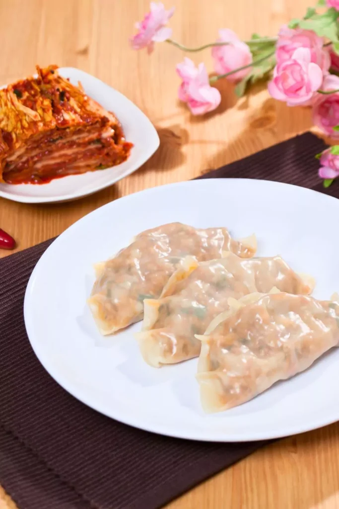 Dumplings with kimchi