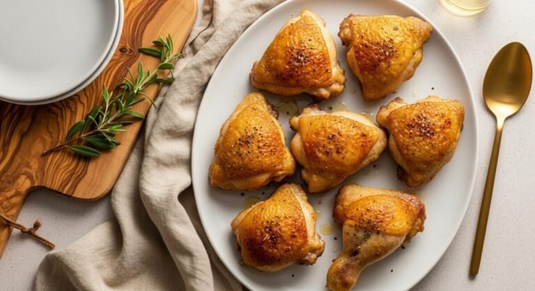 How To Roast Chicken Thighs In Oven For Perfectly Crispy Skin
