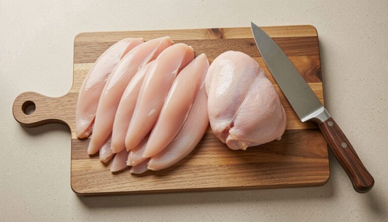 How To Cut Chicken Breast Into Even Strips For Fast Cooking